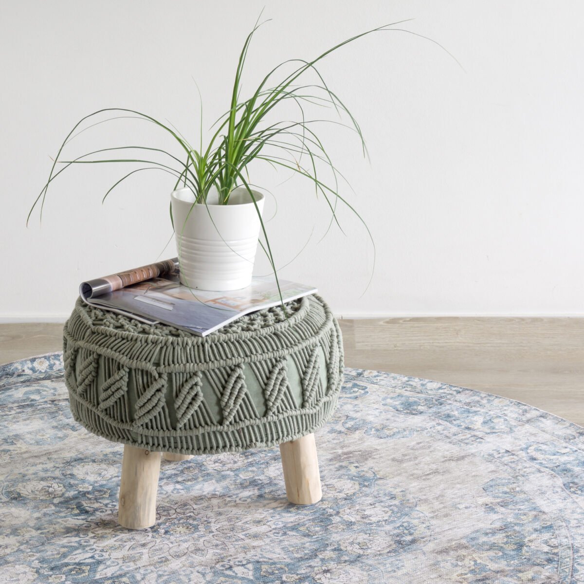 Vloerkleed Viola Blue - Rond ø120 cm - Afbeelding 2