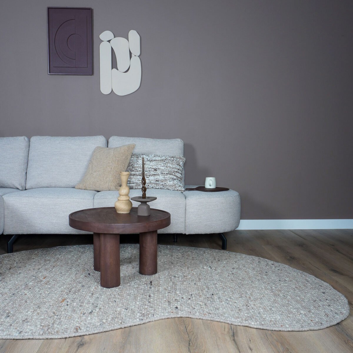 Vloerkleed Stone Donker Beige 417 - Organisch 160 x 230 cm - Afbeelding 3