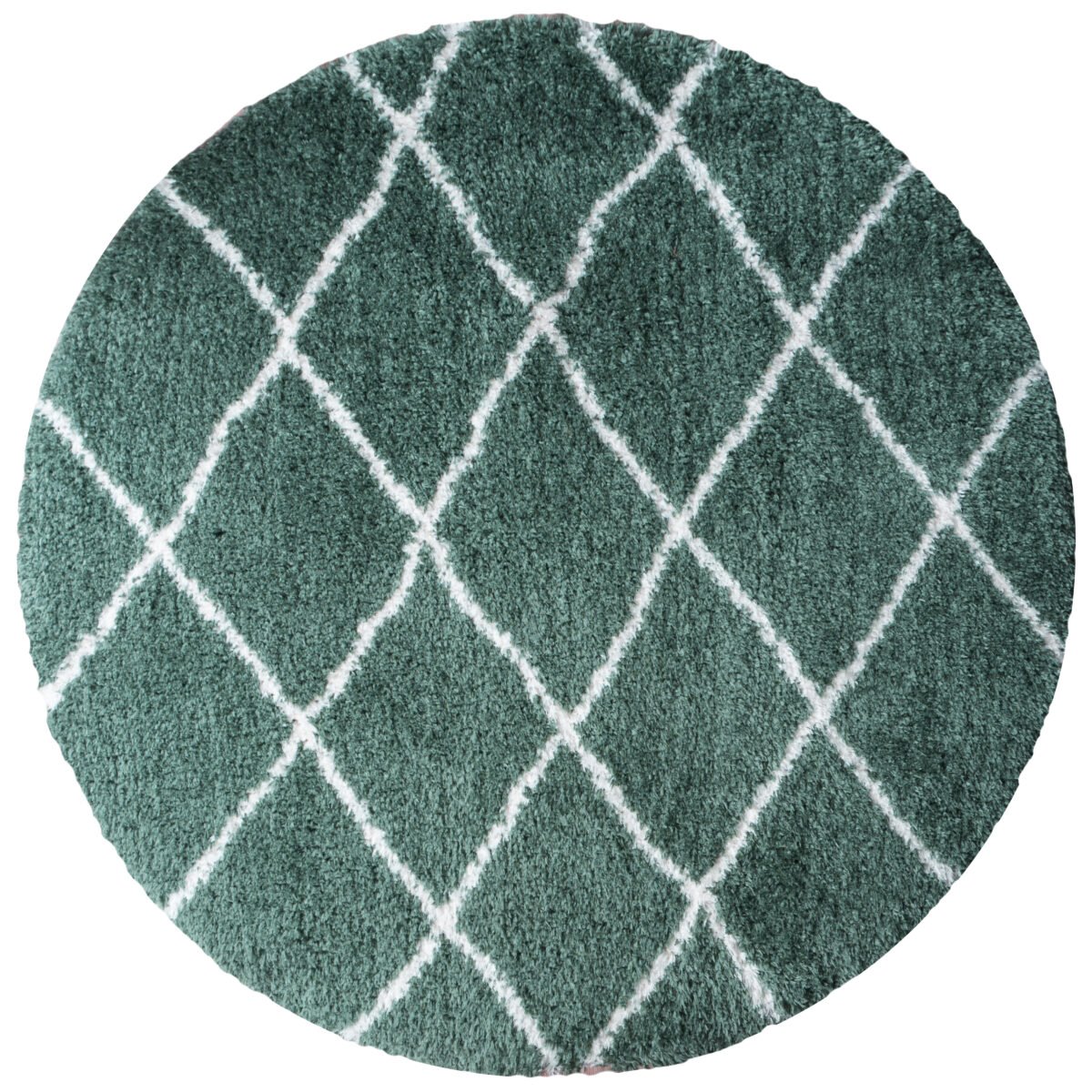 Vloerkleed Jeffie Green Rond ø120 cm - Afbeelding 1