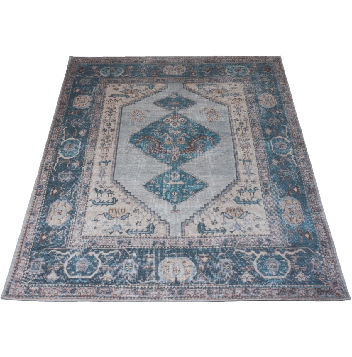 Vloerkleed Karaca Blue 03 - 160 x 230 cm - Afbeelding 1