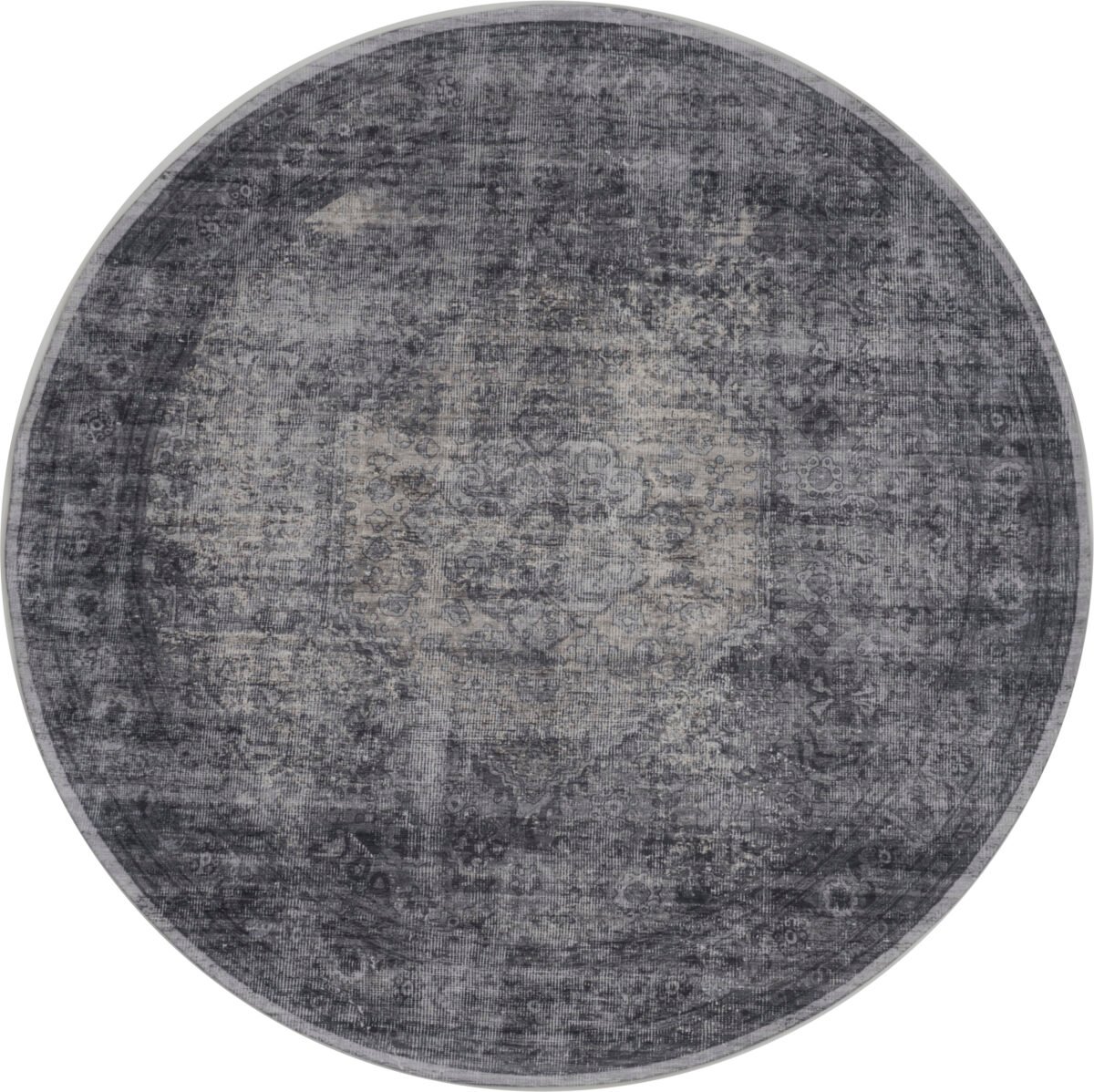 Vloerkleed Madel Rond Grijs ø160 cm - Afbeelding 1