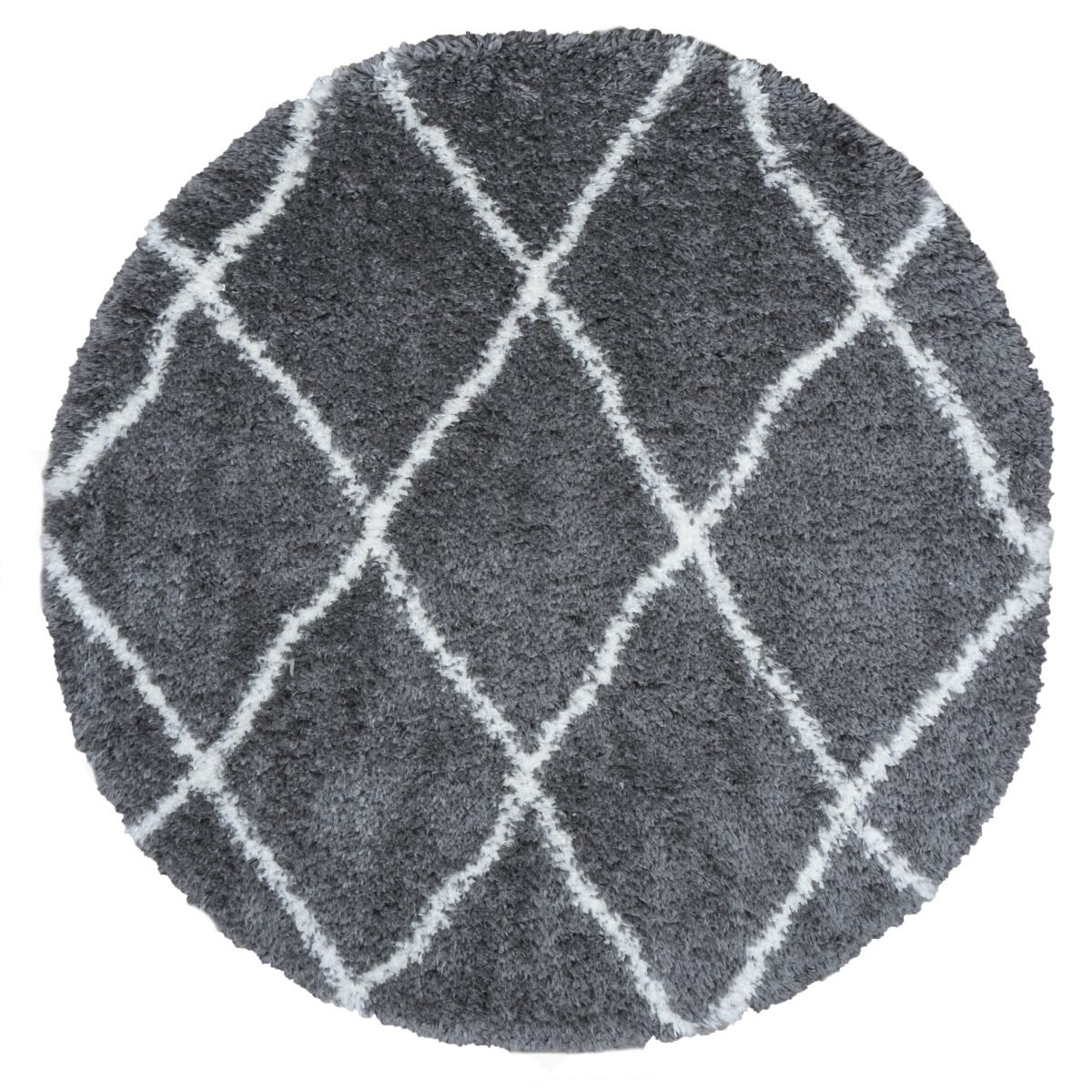 Vloerkleed Jeffie Grey Rond ø120 cm - Afbeelding 1