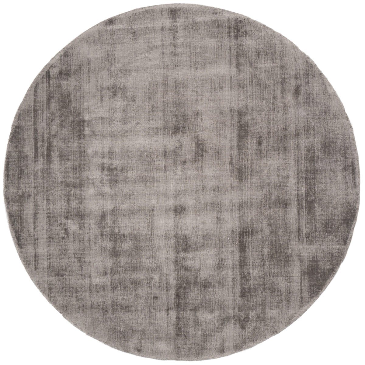Karpet Viscose Rond Dark Grey ø200 cm - Afbeelding 1