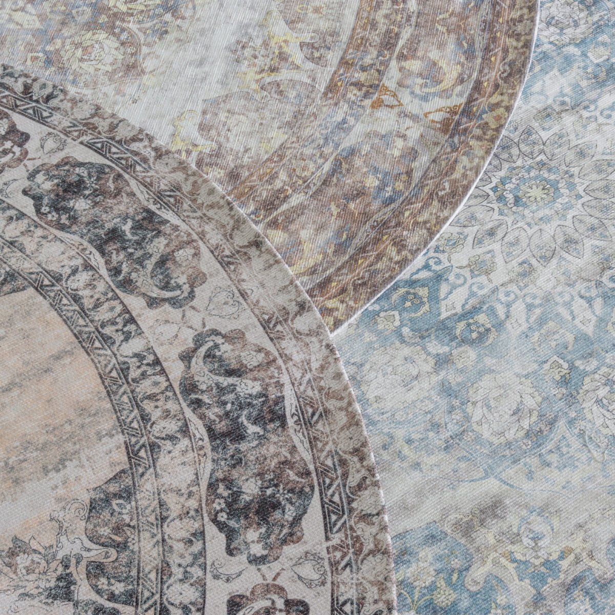 Vloerkleed Viola Blue - Rond ø120 cm - Afbeelding 4