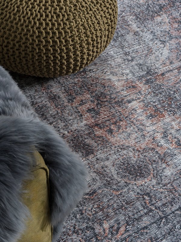 Vloerkleed Mila Antraciet/ Brown 160 x 230 cm - Afbeelding 2