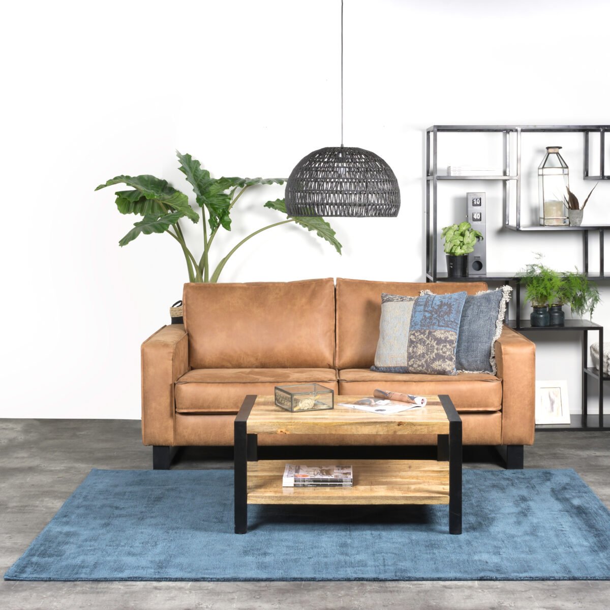 Karpet Viscose Dark Blue 160 x 230 cm - Afbeelding 2