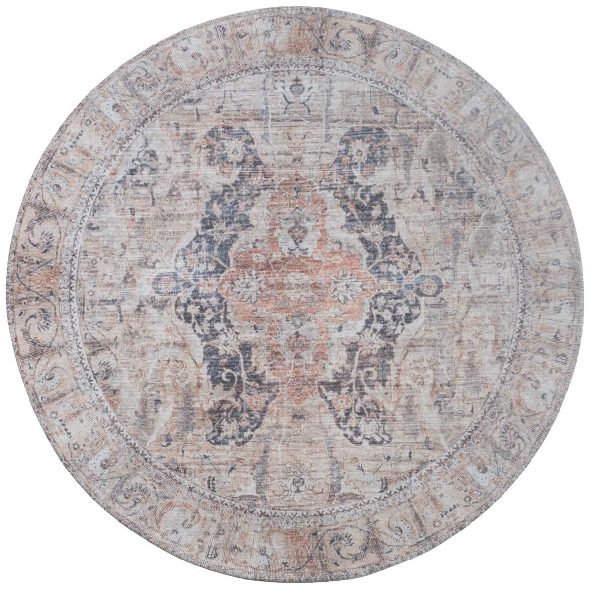 Vloerkleed Mahal Beige 00 Rond ø160 cm - Afbeelding 1