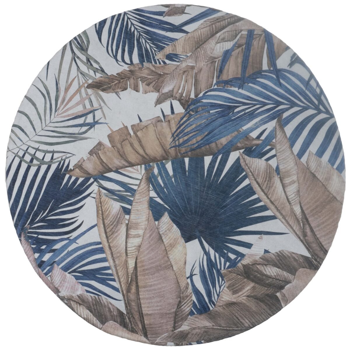Vloerkleed Palm Blue Rond ø160 cm - Afbeelding 1
