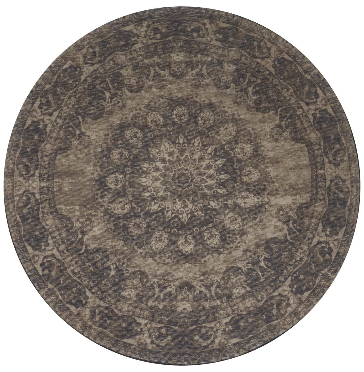 Vloerkleed Viola Green - Rond ø120 cm - Afbeelding 1