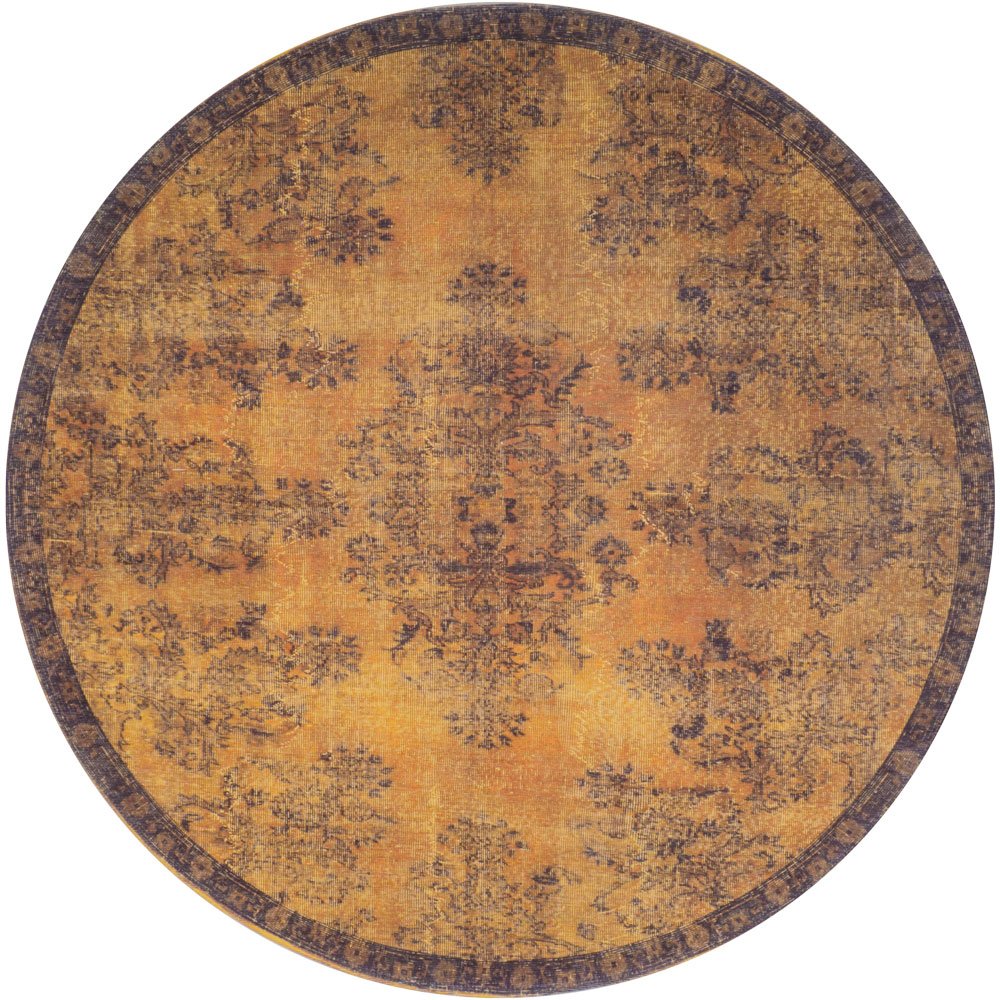 Vloerkleed Yves Rond Oker ø120 cm - Afbeelding 1